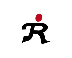Running R letter sport fitness logo 2