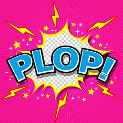 Plop! Comic Expression Vector Text