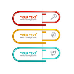 Vector colorful clips. Option banner