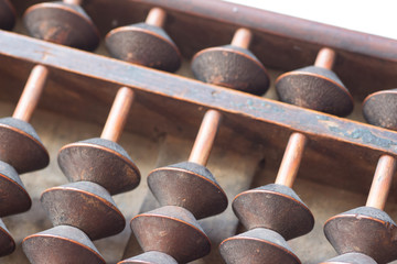 Japanese antique five beads wooden abacus