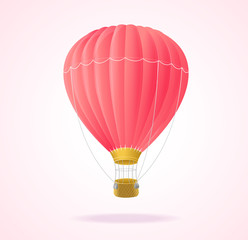 Vector. Pink hotair ballons.