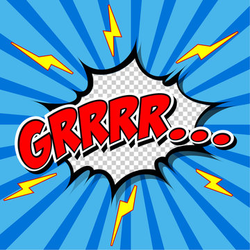Superhero bashing Comics Bubble with text