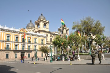 Fototapeta premium The area of Murillo in La Paz
