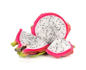 Dragon Fruit on white background
