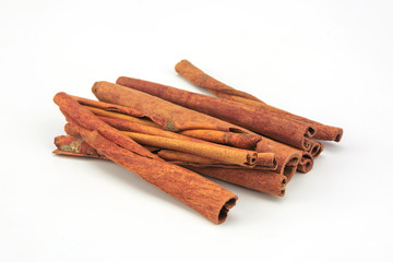 cinnamon isolated on white background