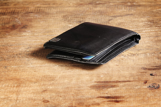 purse on wood background