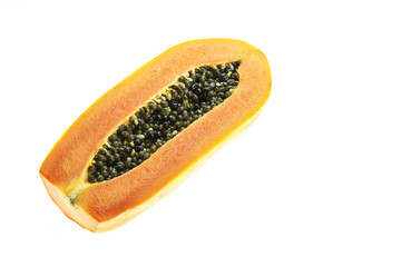 Thai papaya isolated on white