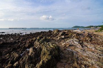 Rock and sea in the morning