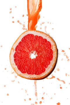 Grapefruit Juice Splashing