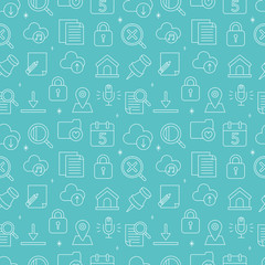 web line icon pattern set