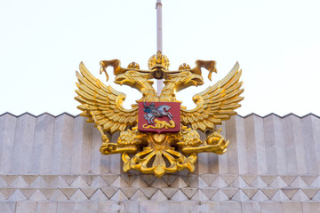 State symbols of Russia's, emblem of the double-headed eagle.
