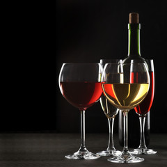 Red and white wine