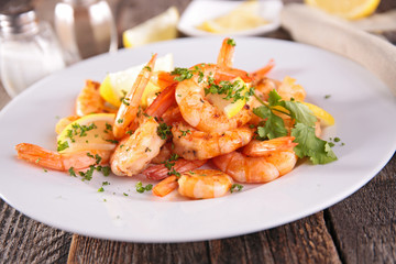 fried shrimp and parsley