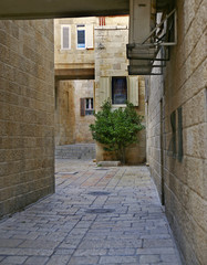 cobbled street