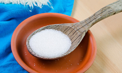 white sugar in a bowl