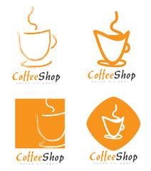 Coffee cup or shop logo