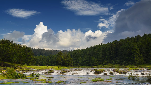Pykara falls where Pykara river starts in Ooty, Tamilnadu, India