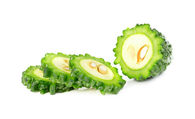 Bitter melon isolated on white background