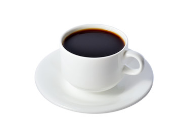 white cup of black coffee
