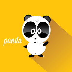 panda bear vector illustration. flat style