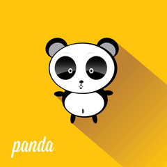 panda bear vector illustration. flat style