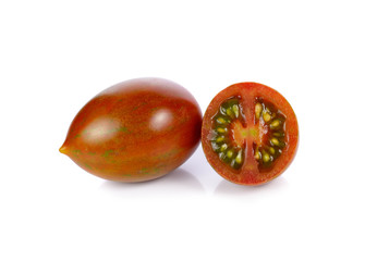 Chocolate Tomato or Brown color tomato on white background