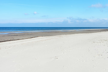 Calm water in gulf of Riga, Baltic sea.