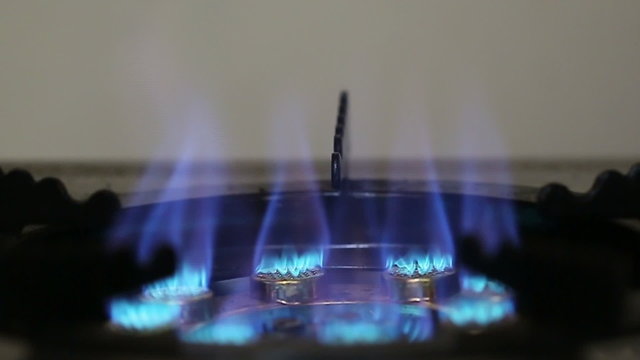 Gas burner from a stove.