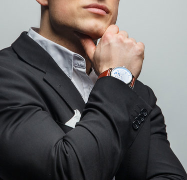 Portrait of fashionable man in jacket