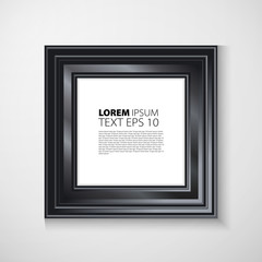 Black frame  wall vector background design your content