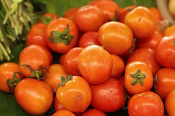 Fresh tomatoes in the market