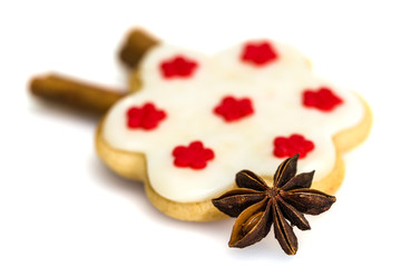 Gingerbread cookies with star anise and cinnamon