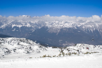 Fototapeta na wymiar Alpine winter landscape