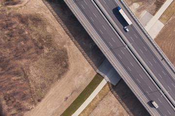 Obraz premium aerial view of highway