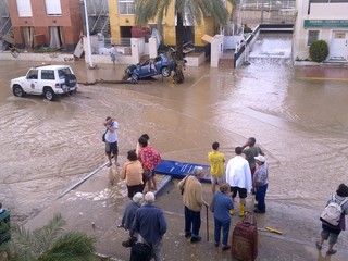 inundation in the town