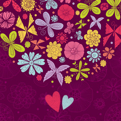 Postcard with flowers.