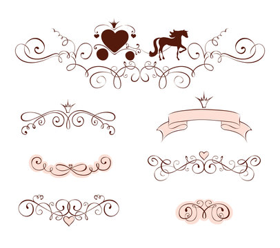 Set design elements for Valentine days and Wedding