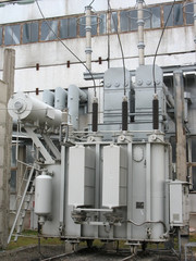 Huge industrial high voltage converter at power plant