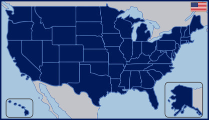 United States of America Blank Map