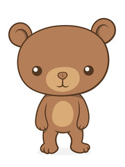 Obraz na płótnie Canvas Cute little brown bear cub teddy
