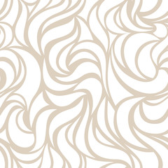 Vector abstract white seamless pattern on beige.