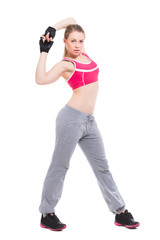 Sexy sporty blond woman