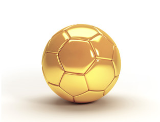 Gold soccer ball trophy