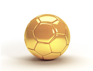 Fototapeta premium Gold soccer ball trophy