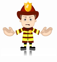 Ben Boy Fireman firefighter unfriendly mad fire man