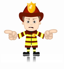 Ben Boy Fireman firefighter unfriendly mad fire man