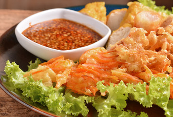 Tofu and vegetable fried.