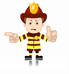 Ben Boy Fireman firefighter unfriendly mad fire man