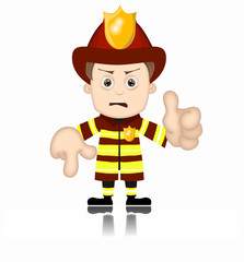 Ben Boy Fireman firefighter unfriendly mad fire man