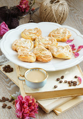 meringue cookies in the form of roses
